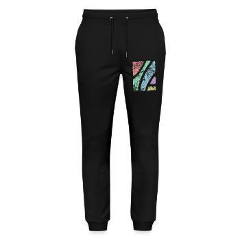 Pattern pastel colors - pattern abstract ornament - Stanley/Stella Mover Unisex Organic Jogging Trousers - black - Front - Marisol (170cm) & Nik (191cm)
