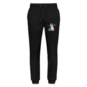 Penguin Bowling Bowling Ball - Stanley/Stella Mover Unisex Organic Jogging Trousers - black - Front - Marisol (170cm) & Nik (191cm)