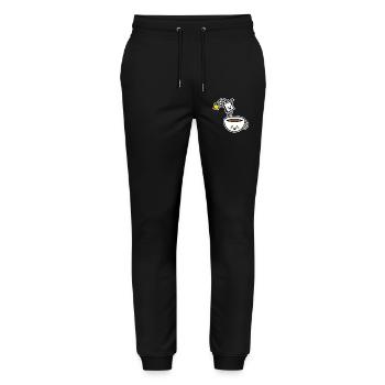 Tea bag tea cup tea drinker tea lover - Stanley/Stella Mover Unisex Organic Jogging Trousers - black - Front - Marisol (170cm) & Nik (191cm)