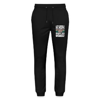 Wombat - Stanley/Stella Unisex Bio Jogginghose Mover  - Schwarz - Vorne - Marisol (170cm) & Nik (191cm)