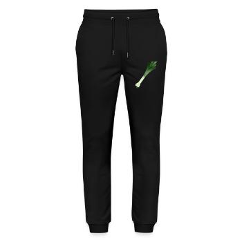 A bar of leeks / porree - Stanley/Stella Mover Unisex Organic Jogging Trousers - black - Front - Marisol (170cm) & Nik (191cm)