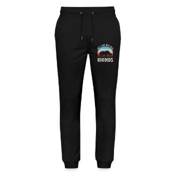 Nashorn Nashörner - Stanley/Stella Unisex Bio Jogginghose Mover  - Schwarz - Vorne - Marisol (170cm) & Nik (191cm)
