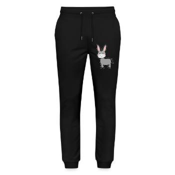 Esel - Stanley/Stella Unisex Bio Jogginghose Mover  - Schwarz - Vorne - Marisol (170cm) & Nik (191cm)