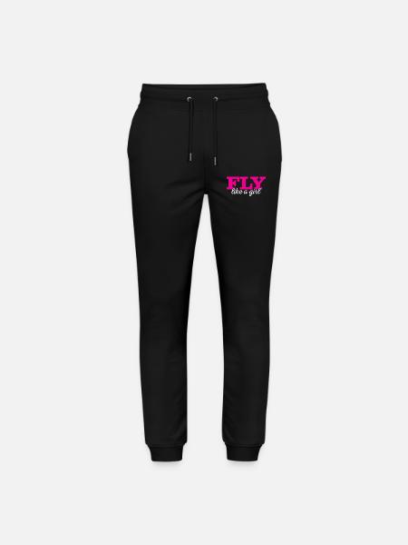 Pilot Girl Aviation Flying - Stanley/Stella Mover Unisex Organic Jogging Trousers - black