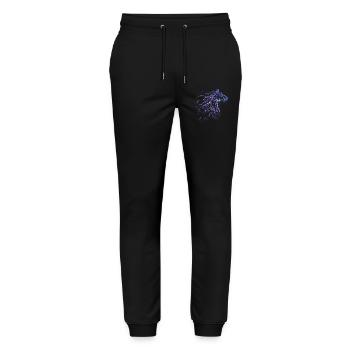 Pferde Gepunktet Pferd Reiten Reiterin Geschenk - Stanley/Stella Unisex Bio Jogginghose Mover  - Schwarz - Vorne - Marisol (170cm) & Nik (191cm)