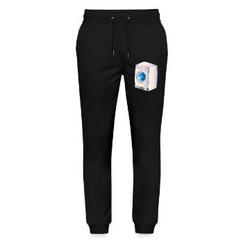 Washing machine in comic style for fresh ideas - Stanley/Stella Mover Unisex Organic Jogging Trousers - black - Front - Marisol (170cm) & Nik (191cm)