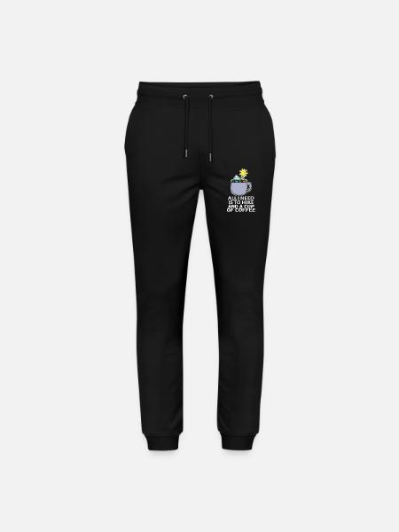 Coffee Mountain Mountains Hiking - Stanley/Stella Mover Unisex Organic Jogging Trousers - black