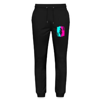 Samurai Krieger Japan Türkis Pink Kunst Manga - Stanley/Stella Unisex Bio Jogginghose Mover  - Schwarz - Vorne - Marisol (170cm) & Nik (191cm)