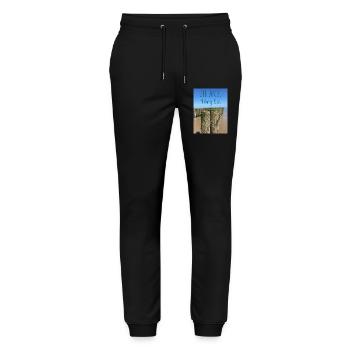 Zeeland Statements on the beach - Stanley/Stella Mover Unisex Organic Jogging Trousers - black - Front - Marisol (170cm) & Nik (191cm)