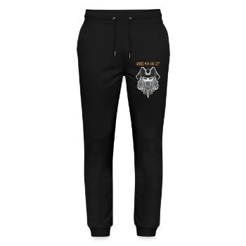 Sabbel nich dat geit, Seemann Anker, plattdeutsch - Stanley/Stella Unisex Bio Jogginghose Mover  - Schwarz - Vorne - Marisol (170cm) & Nik (191cm)