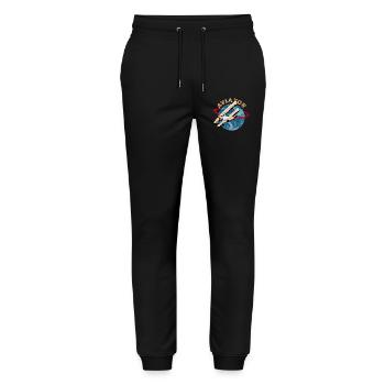 Aircraft Pilot - Aviator - Stanley/Stella Mover Unisex Organic Jogging Trousers - black - Front - Marisol (170cm) & Nik (191cm)