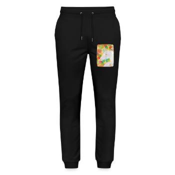 Regenbogen-Einhorn - Sonja Ariel von Staden - Stanley/Stella Unisex Bio Jogginghose Mover  - Schwarz - Vorne - Marisol (170cm) & Nik (191cm)