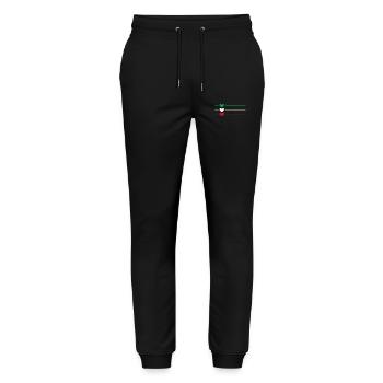 Iran Fahne Herz - Stanley/Stella Unisex Bio Jogginghose Mover  - Schwarz - Vorne - Marisol (170cm) & Nik (191cm)