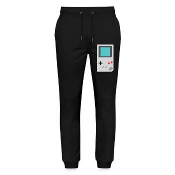 Millennial Retro Handheld Gamer T-Shirt der 90er Jahre - Stanley/Stella Unisex Bio Jogginghose Mover  - Schwarz - Vorne - Marisol (170cm) & Nik (191cm)