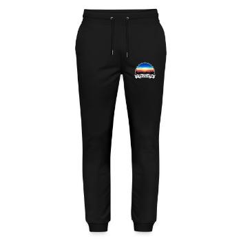 Szczecin Poland Skyline Vintage Sunset Travel Souv - Stanley/Stella Mover Unisex Organic Jogging Trousers - black - Front - Marisol (170cm) & Nik (191cm)
