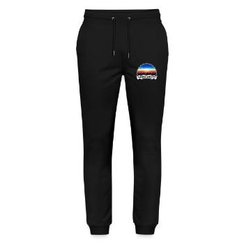 Madrid Spain Skyline Vintage Sunset Travel Souveni - Stanley/Stella Mover Unisex Organic Jogging Trousers - black - Front - Marisol (170cm) & Nik (191cm)