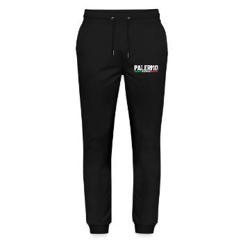 Palermo Italien Flagge - Stanley/Stella Unisex Bio Jogginghose Mover  - Schwarz - Vorne - Marisol (170cm) & Nik (191cm)