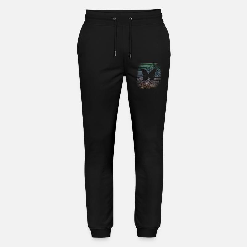 Schmetterling - Stanley/Stella Unisex Bio Jogginghose Mover  - Schwarz