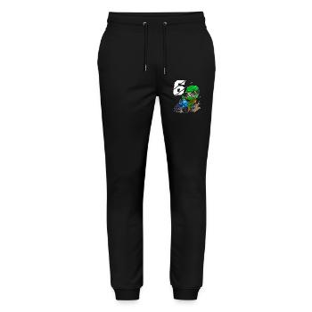 6 years Motocross children - Stanley/Stella Mover Unisex Organic Jogging Trousers - black - Front - Marisol (170cm) & Nik (191cm)