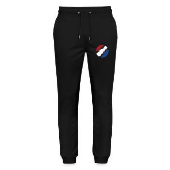 Netherlands Flag Flag Circle - Stanley/Stella Mover Unisex Organic Jogging Trousers - black - Front - Marisol (170cm) & Nik (191cm)