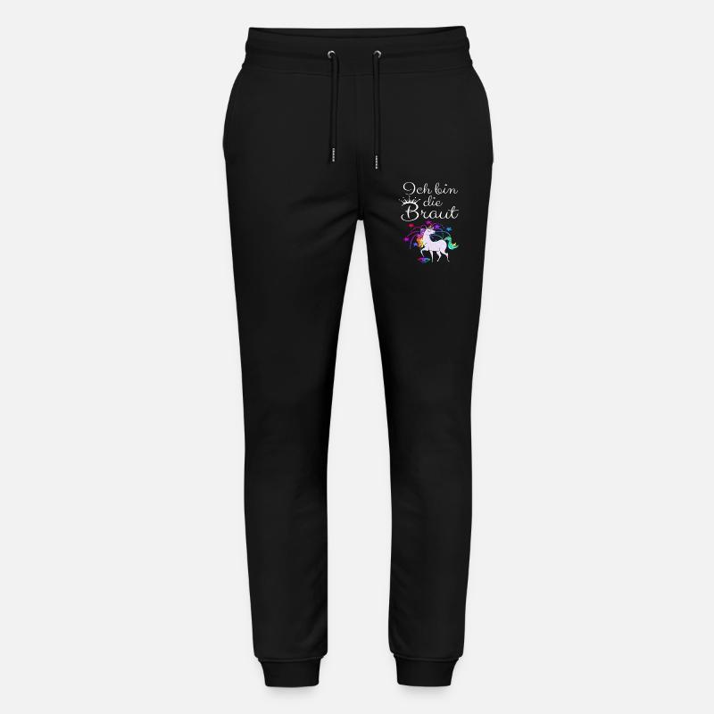 Einhorn "Ich bin die Braut" - Stanley/Stella Unisex Bio Jogginghose Mover  - Schwarz