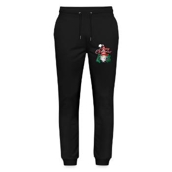 Weihnachts Wichtel Xmas Gnom - Stanley/Stella Unisex Bio Jogginghose Mover  - Schwarz - Vorne - Marisol (170cm) & Nik (191cm)