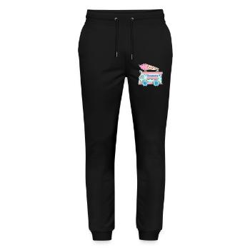 Kids Eiscreme - Stanley/Stella Unisex Bio Jogginghose Mover  - Schwarz - Vorne - Marisol (170cm) & Nik (191cm)