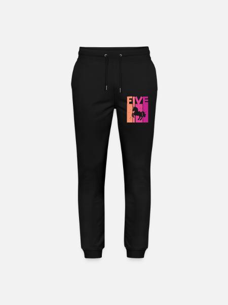 Einhorn 5. Geburtstag Mädchen 5 Jahre - Stanley/Stella Unisex Bio Jogginghose Mover - Schwarz