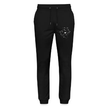 étrange galaxie - Pantalon de jogging bio MOVER Stanley/Stella unisexe - noir - Devant - Marisol (170cm) & Nik (191cm)