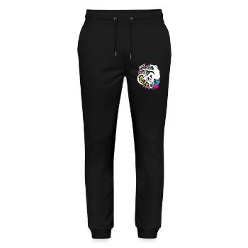 Colorful Bmx Bike - Colorful Bmx Bike - Stanley/Stella Mover Unisex Organic Jogging Trousers - black - Front - Marisol (170cm) & Nik (191cm)