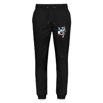 stehender Greif blau weiss rot Rostock - Stanley/Stella Unisex Bio Jogginghose Mover  - Schwarz - Vorne - Marisol (170cm) & Nik (191cm)