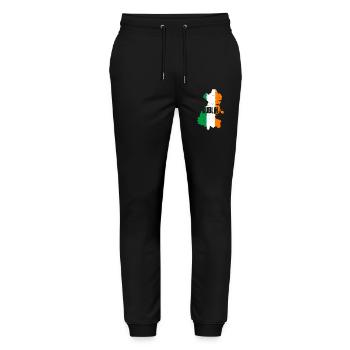 Dublin Ireland Flag | County Outline Map - Stanley/Stella Mover Unisex Organic Jogging Trousers - black - Front - Marisol (170cm) & Nik (191cm)