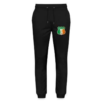 Limerick Ireland Coat of Arms Flags Design - Stanley/Stella Mover Unisex Organic Jogging Trousers - black - Front - Marisol (170cm) & Nik (191cm)