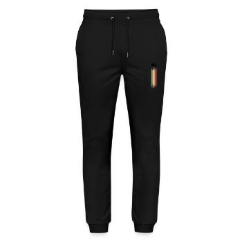 Mofa Mofafahrer Retro Vintage - Stanley/Stella Unisex Bio Jogginghose Mover  - Schwarz - Vorne - Marisol (170cm) & Nik (191cm)