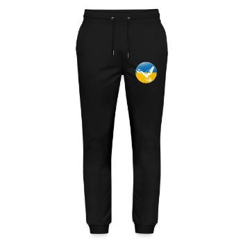 Ukraine dove of peace - Stanley/Stella Mover Unisex Organic Jogging Trousers - black - Front - Marisol (170cm) & Nik (191cm)