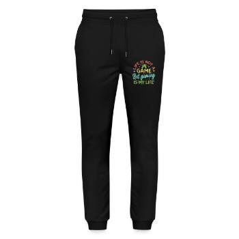 Le jeu vidéo est ma vie – Pas un jeu de vie - Pantalon de jogging bio MOVER Stanley/Stella unisexe - noir - Devant - Marisol (170cm) & Nik (191cm)
