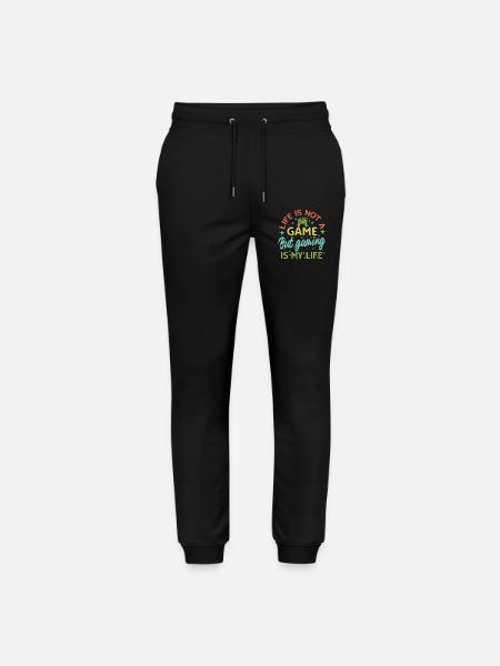 Gaming is my life – Not a game of life - Stanley/Stella Mover Unisex Organic Jogging Trousers - black