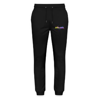 Lübeck Skyline Bunt Lübecker Norddeutschland - Stanley/Stella Unisex Bio Jogginghose Mover  - Schwarz - Vorne - Marisol (170cm) & Nik (191cm)