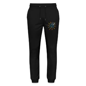 Friedenstaube, Sonne, Frieden, Ukraine - Stanley/Stella Unisex Bio Jogginghose Mover  - Schwarz - Vorne - Marisol (170cm) & Nik (191cm)