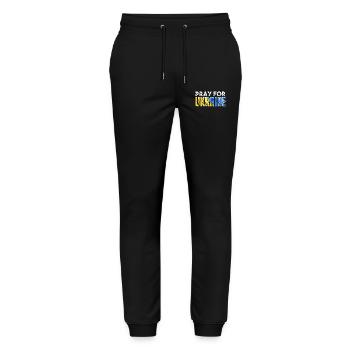 Ukraine - Stanley/Stella Unisex Bio Jogginghose Mover  - Schwarz - Vorne - Marisol (170cm) & Nik (191cm)