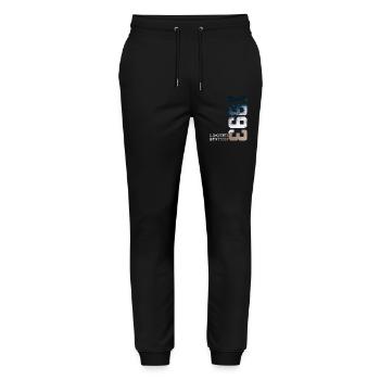 33RD BIRTHDAY LIMITED EDITION 1993 - Stanley/Stella Mover Unisex Organic Jogging Trousers - black - Front - Marisol (170cm) & Nik (191cm)