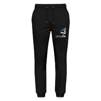 52ND BIRTHDAY LIMITED EDITION 1974 - Stanley/Stella Mover Unisex Organic Jogging Trousers - black - Front - Marisol (170cm) & Nik (191cm)