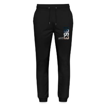 63RD BIRTHDAY LIMITED EDITION 1963 - Stanley/Stella Mover Unisex Organic Jogging Trousers - black - Front - Marisol (170cm) & Nik (191cm)