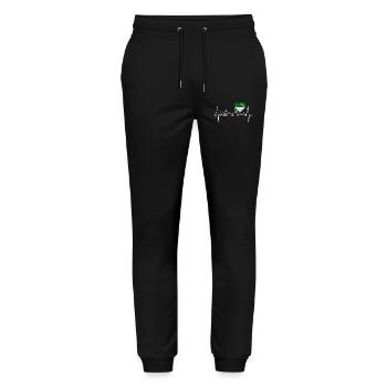 Bremen Skyline Bremer Herzschlag Fan Herz Liebe - Stanley/Stella Mover Unisex Organic Jogging Trousers - black - Front - Marisol (170cm) & Nik (191cm)