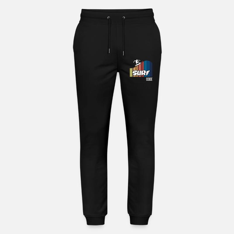 Surf Code (dark) - Stanley/Stella Mover Unisex Organic Jogging Trousers - black