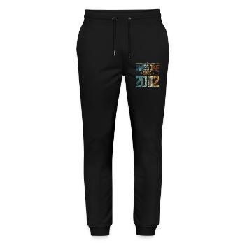 2002 Naissance Année de naissance - Pantalon de jogging bio MOVER Stanley/Stella unisexe - noir - Devant - Marisol (170cm) & Nik (191cm)