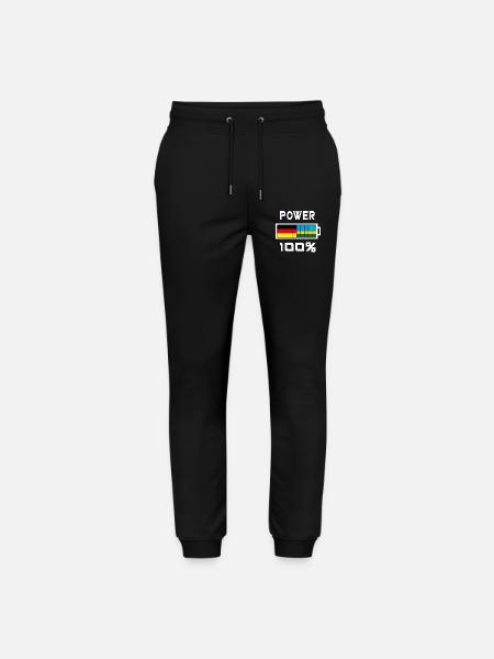 Germany and Rwanda Power 100% - Stanley/Stella Mover Unisex Organic Jogging Trousers - black