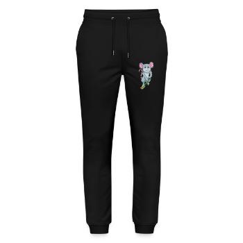 Bâton de hockey sur gazon Rat - Pantalon de jogging bio MOVER Stanley/Stella unisexe - noir - Devant - Marisol (170cm) & Nik (191cm)