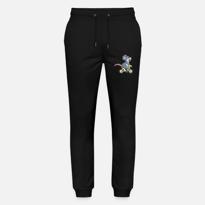 Souris avec vélo - Pantalon de jogging bio MOVER Stanley/Stella unisexe - noir