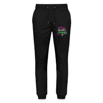 Großmutter Oma Spruch Superoma Rentnerin Alte Frau - Stanley/Stella Unisex Bio Jogginghose Mover  - Schwarz - Vorne - Marisol (170cm) & Nik (191cm)